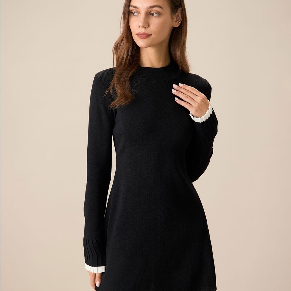 Elegant Black and White Women's Dress